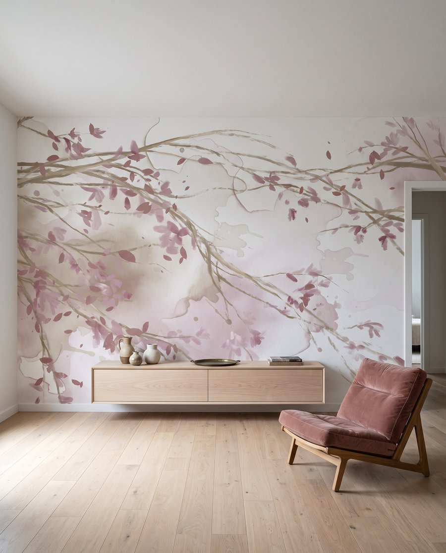 Takken over zachte kleurvlekken — interieur 1