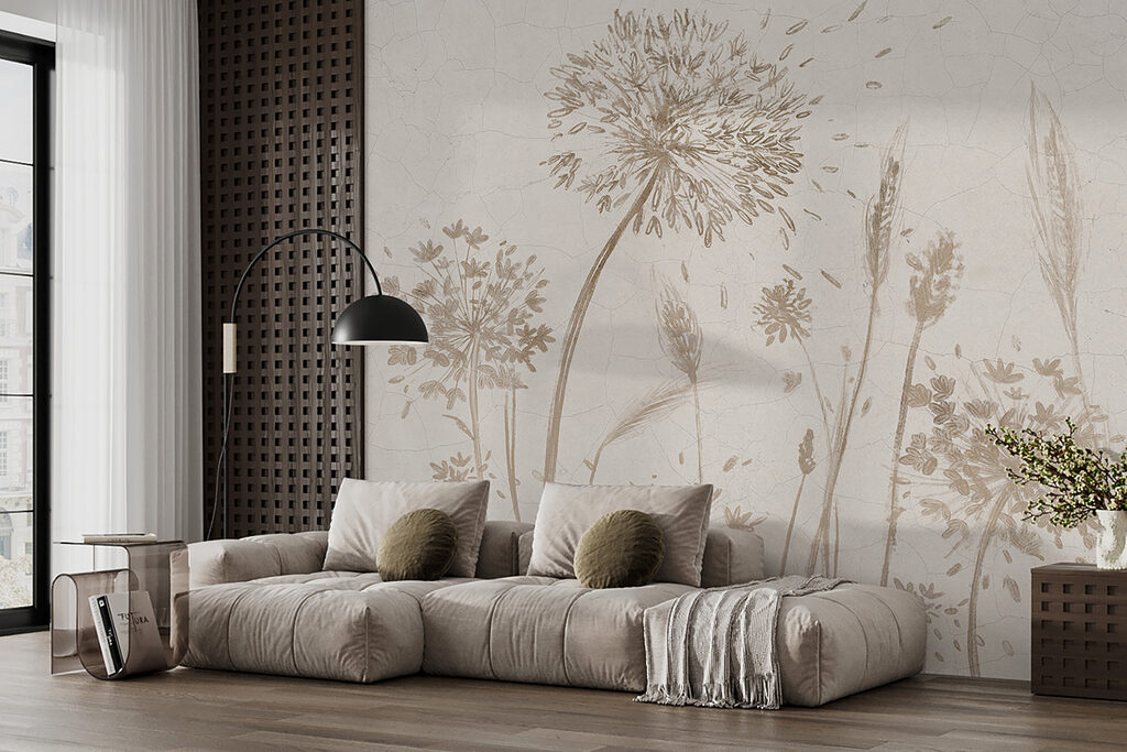 Tekening van paardenbloemen en tarwe — interieur 5