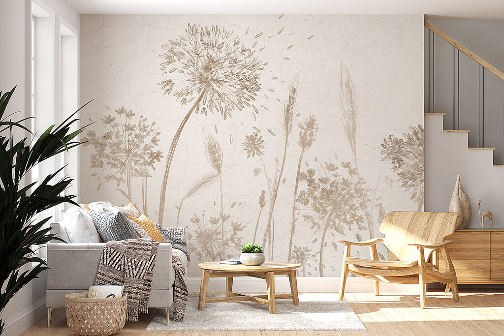 Tekening van paardenbloemen en tarwe — interieur 6