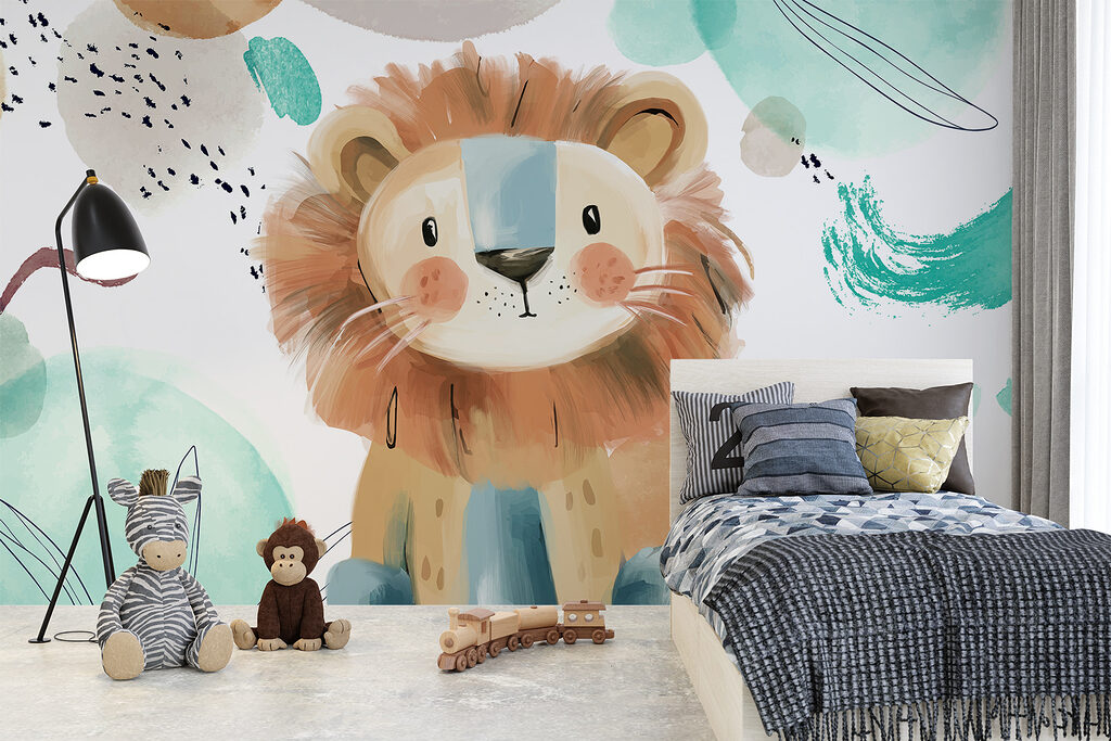 Leeuwtje tussen groene krabbels — interieur 2