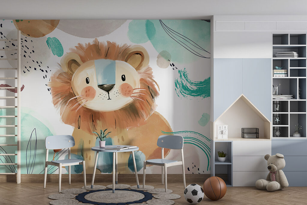 Leeuwtje tussen groene krabbels — interieur 4