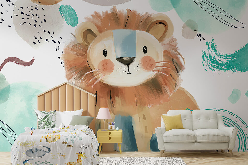 Leeuwtje tussen groene krabbels — interieur 5
