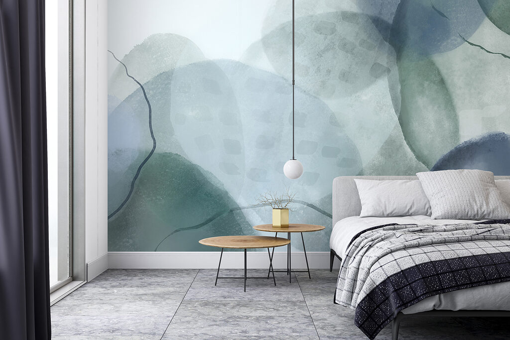 Groene inktkringen overlappen — interieur 1