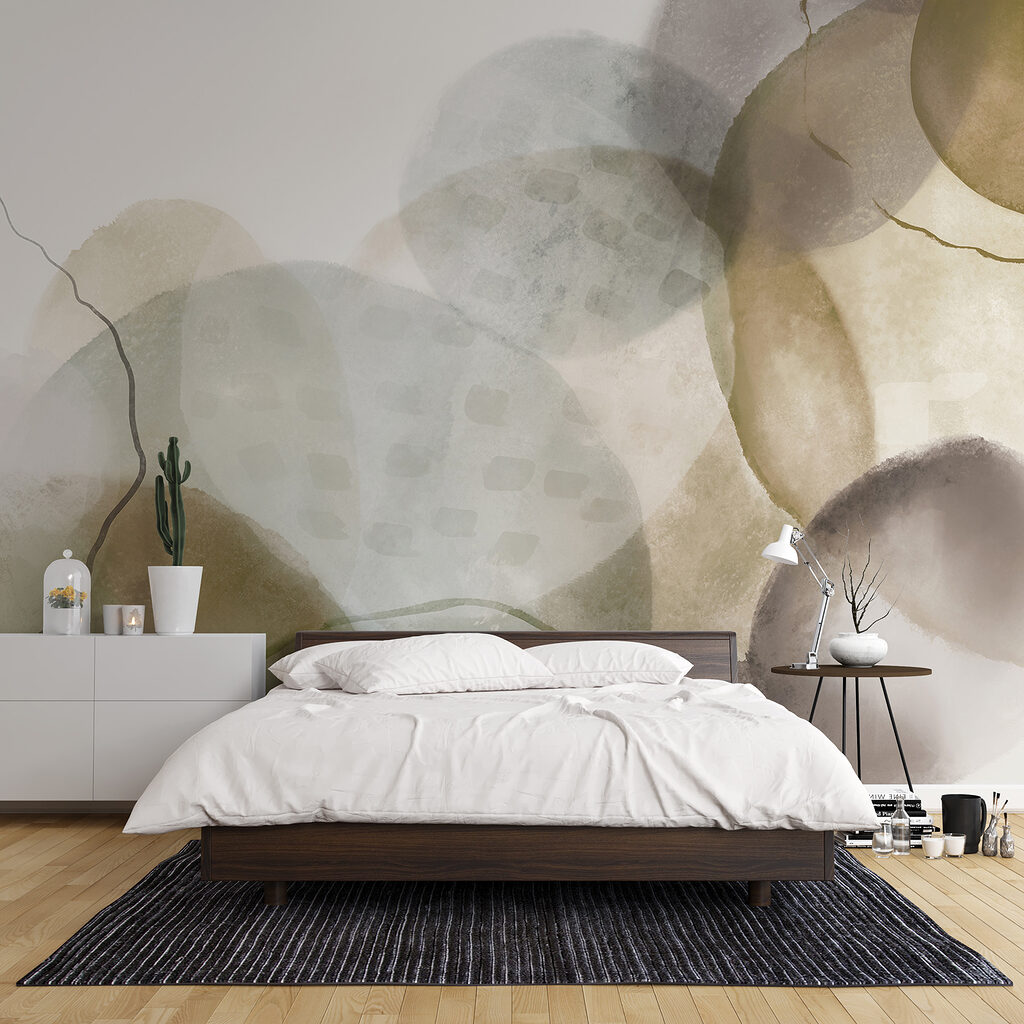 Ronde sluiers in olijfgroen — interieur 2