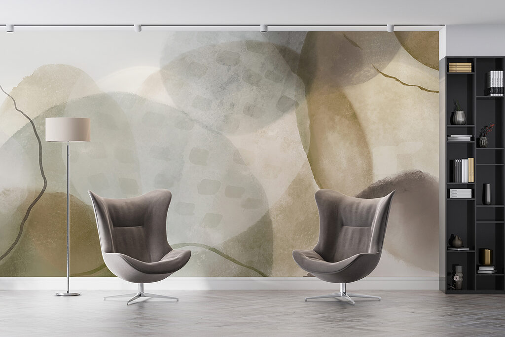 Ronde sluiers in olijfgroen — interieur 4