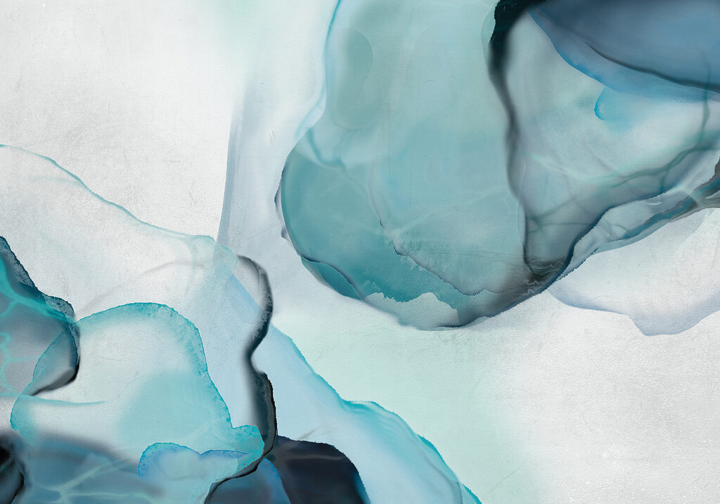 Blauwe inktvlekken met aders — volledig ontwerp