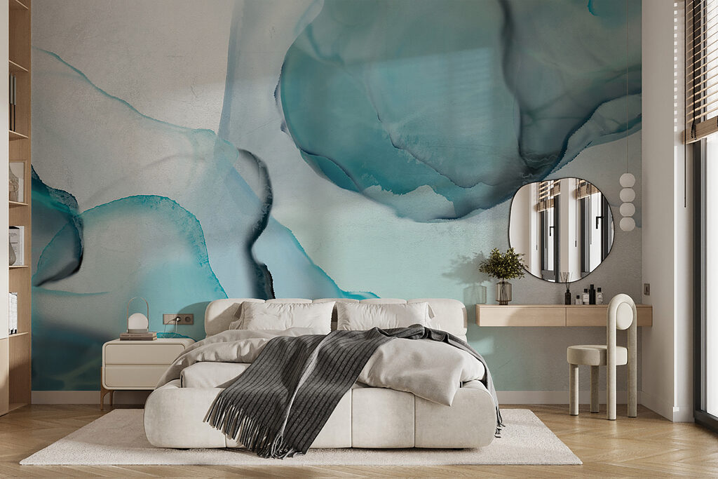Blauwe inktvlekken met aders — interieur 2
