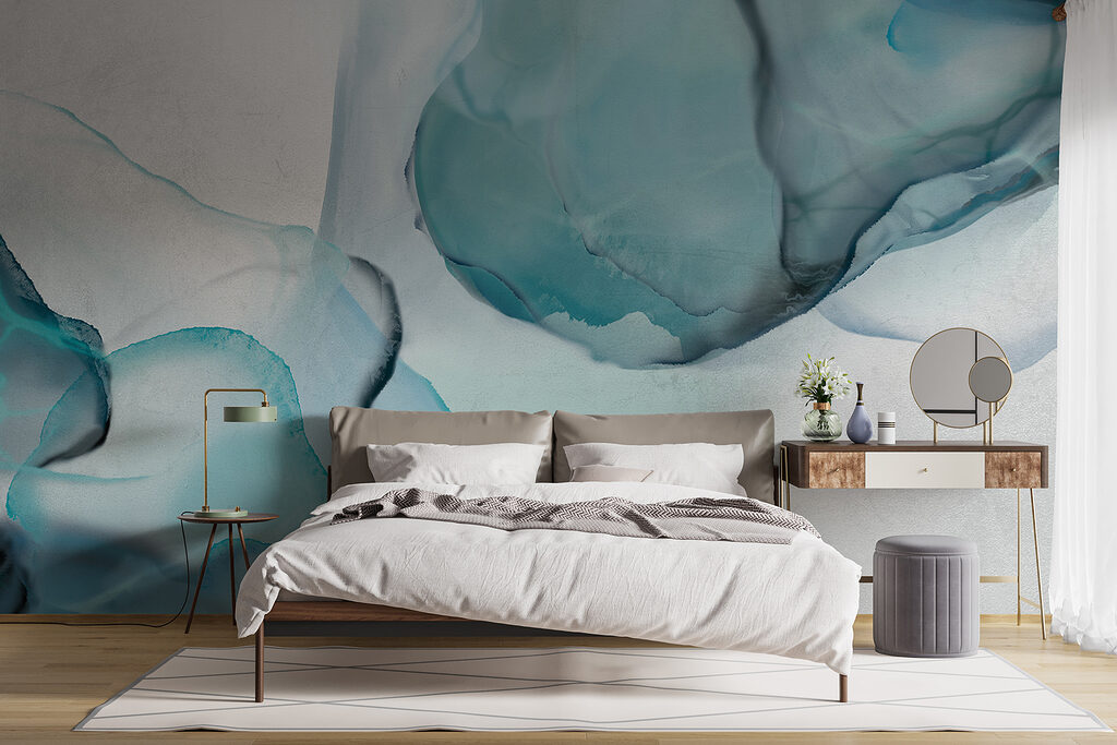 Blauwe inktvlekken met aders — interieur 3