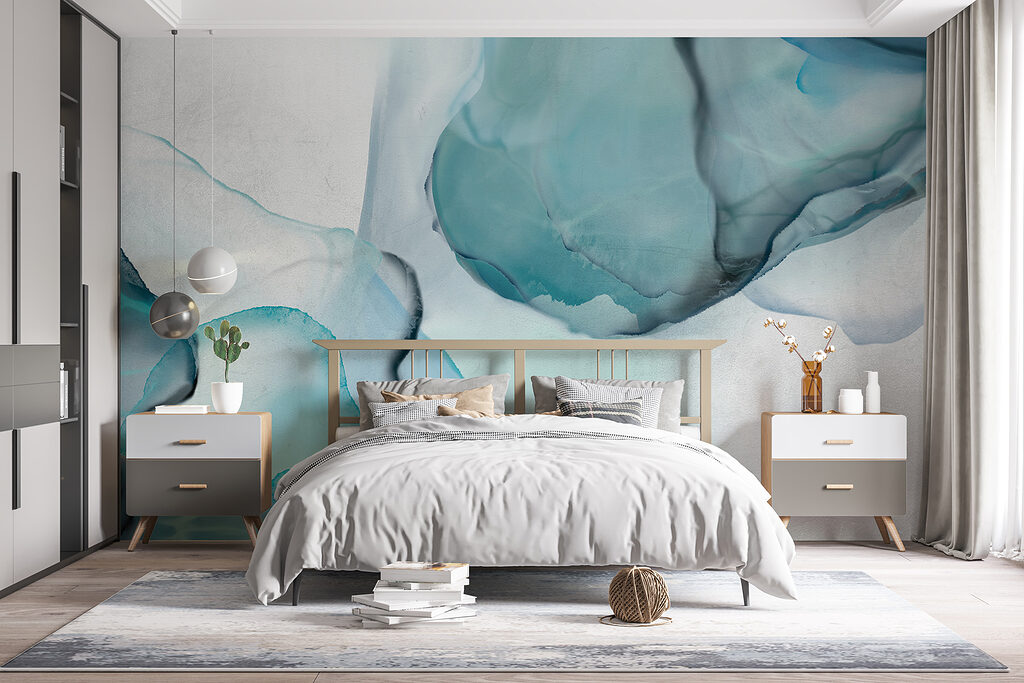 Blauwe inktvlekken met aders — interieur 4