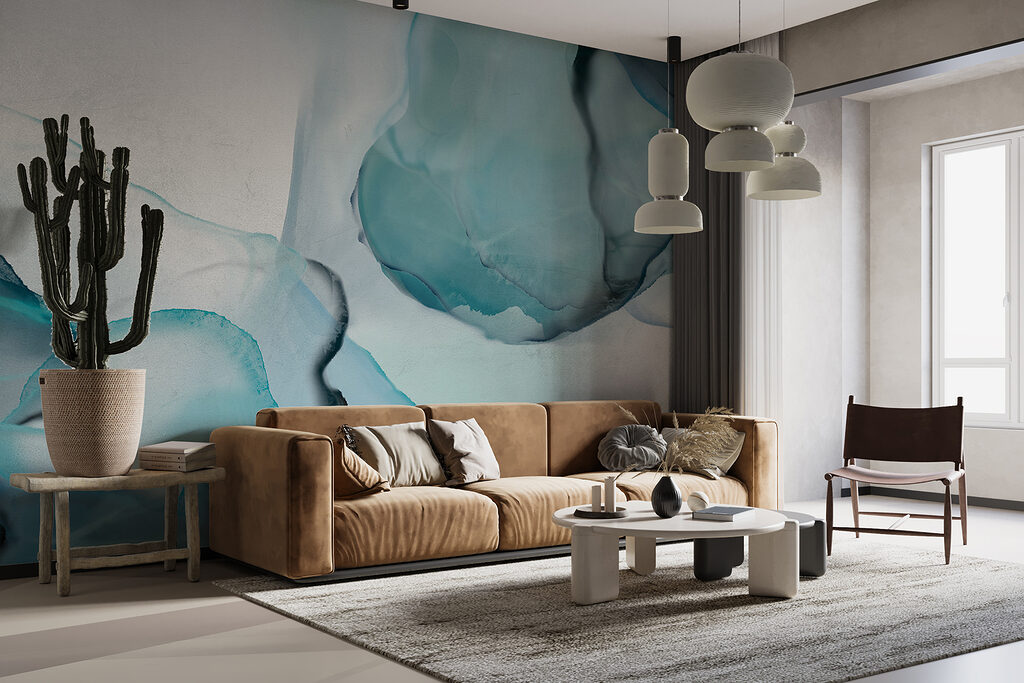 Blauwe inktvlekken met aders — interieur 5