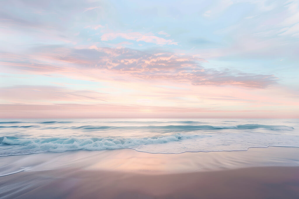 Avondlicht op het strand — volledig ontwerp