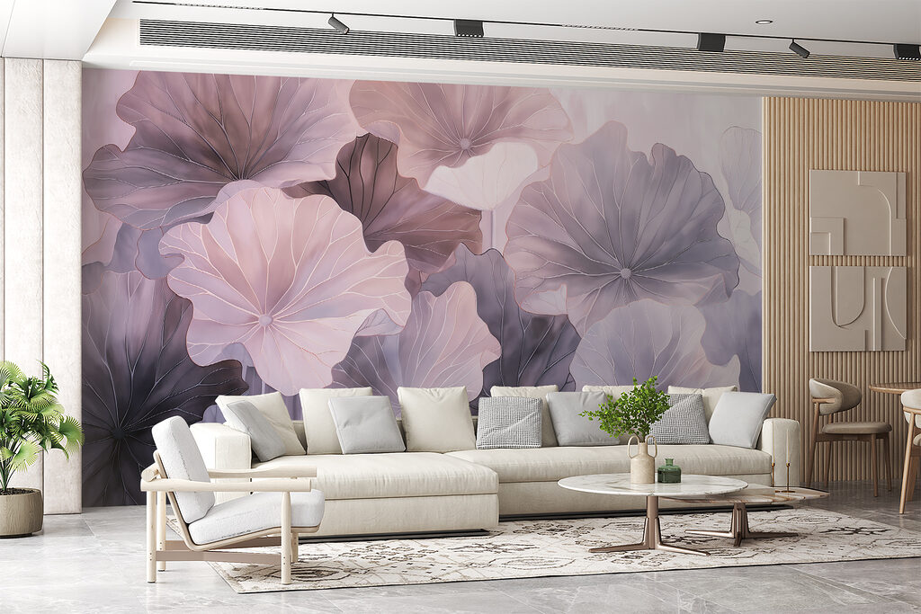 Waaiervormen in zachte kleurlagen — interieur 2