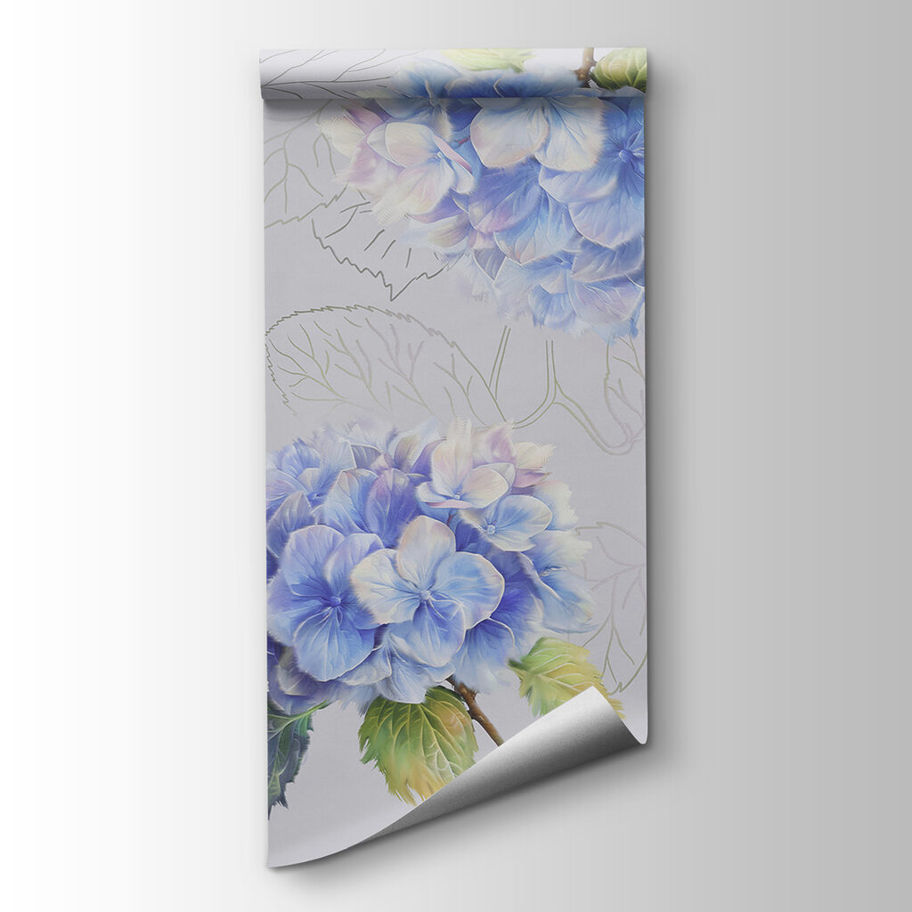 Hortensia's met getekende bladeren — productweergave