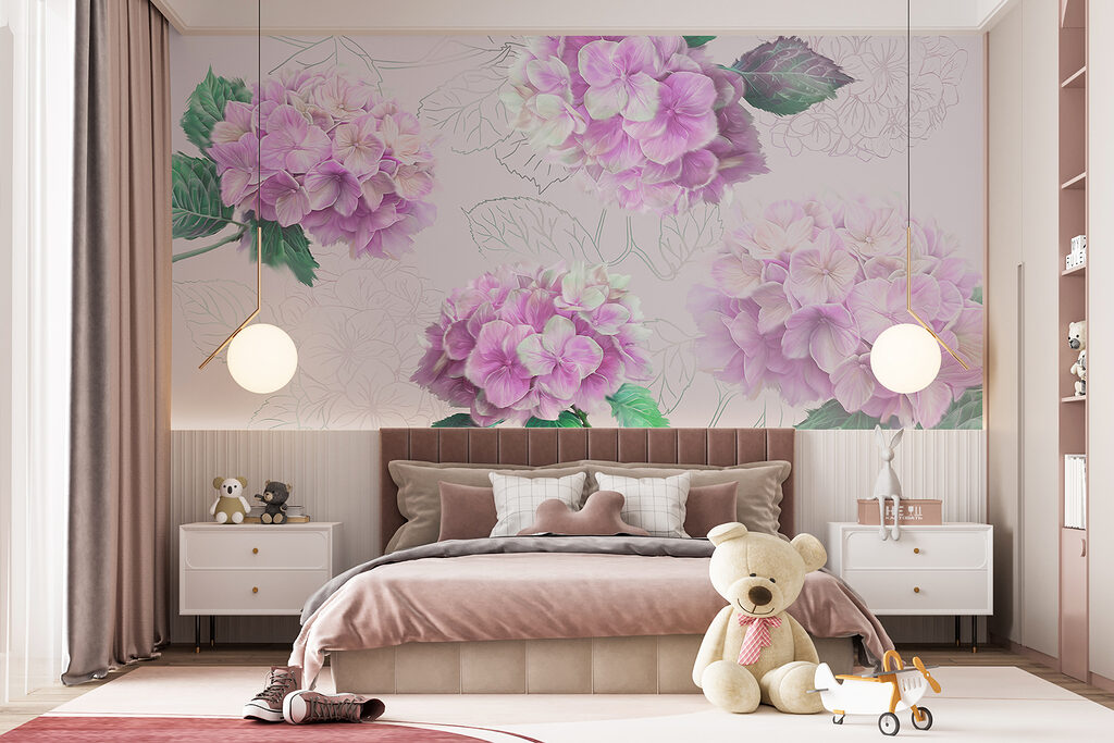 Hortensia's met getekende bladeren — interieur 3
