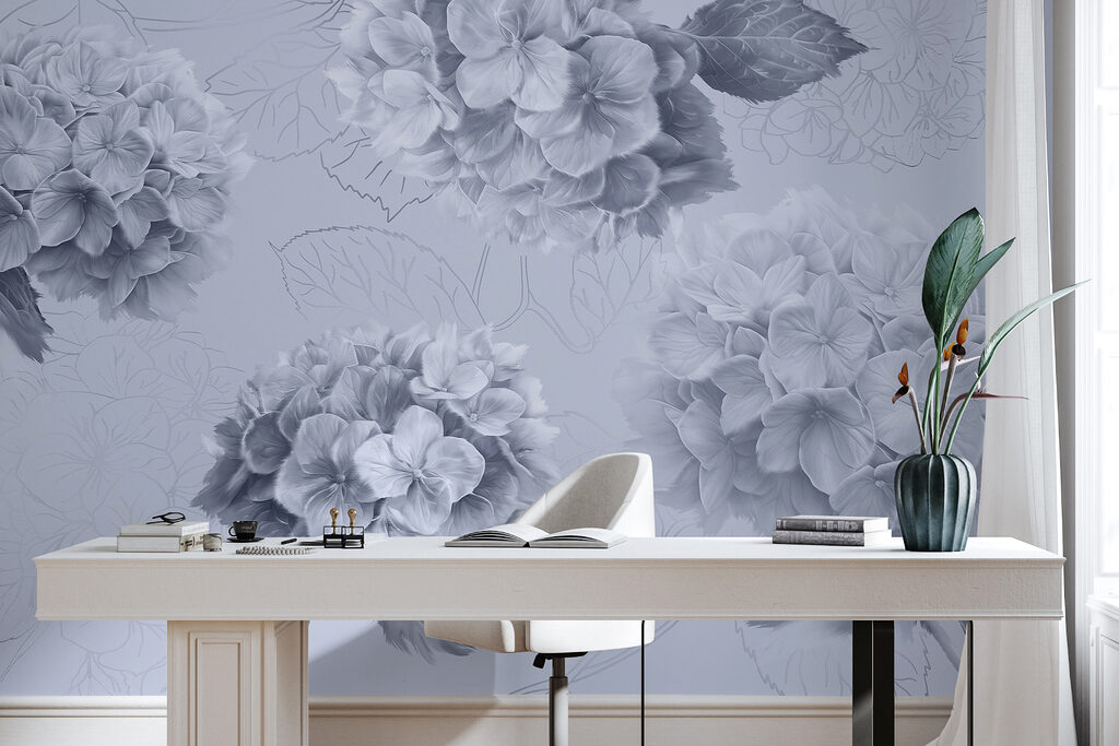 Hortensia's met getekende bladeren — interieur 4