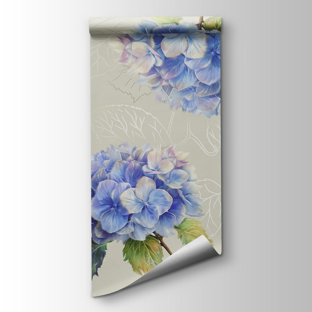Hortensia's met getekende bladeren — productweergave