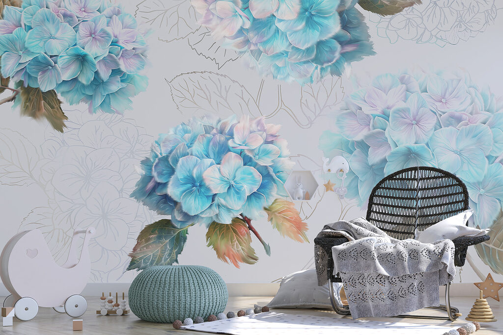 Hortensia's met getekende bladeren — interieur 3
