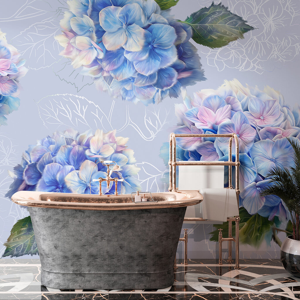 Hortensia's met getekende bladeren — interieur 3