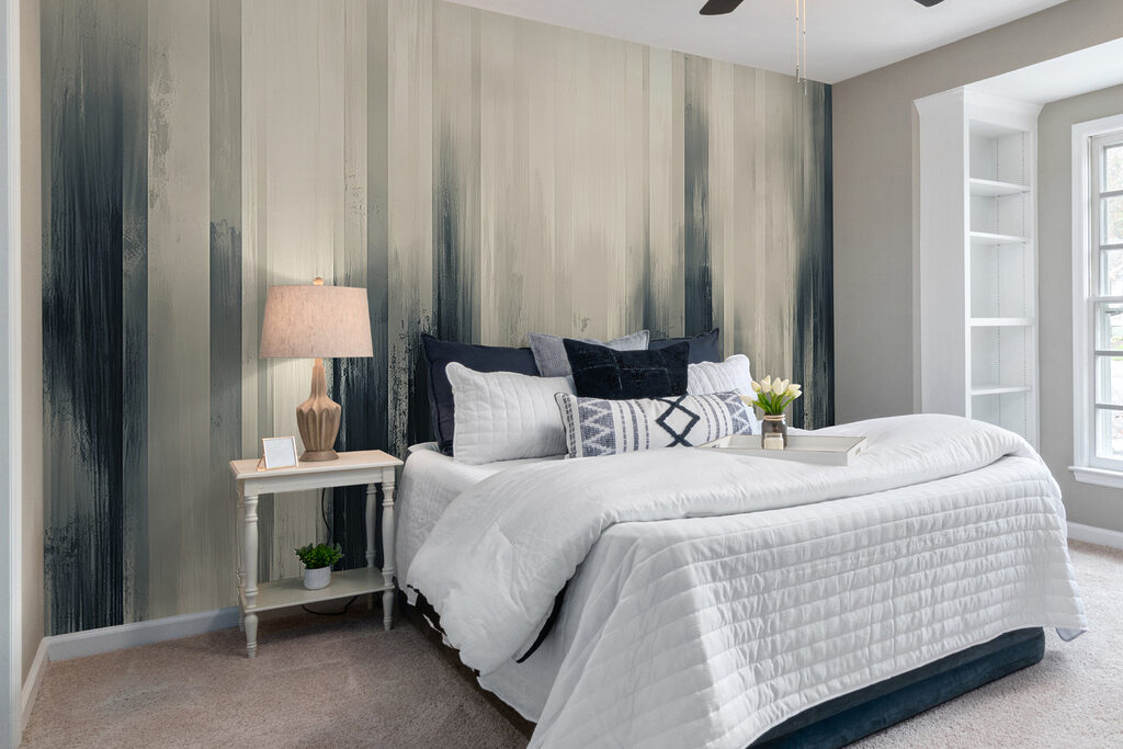 Donkere verfstrepen in licht — interieur 1