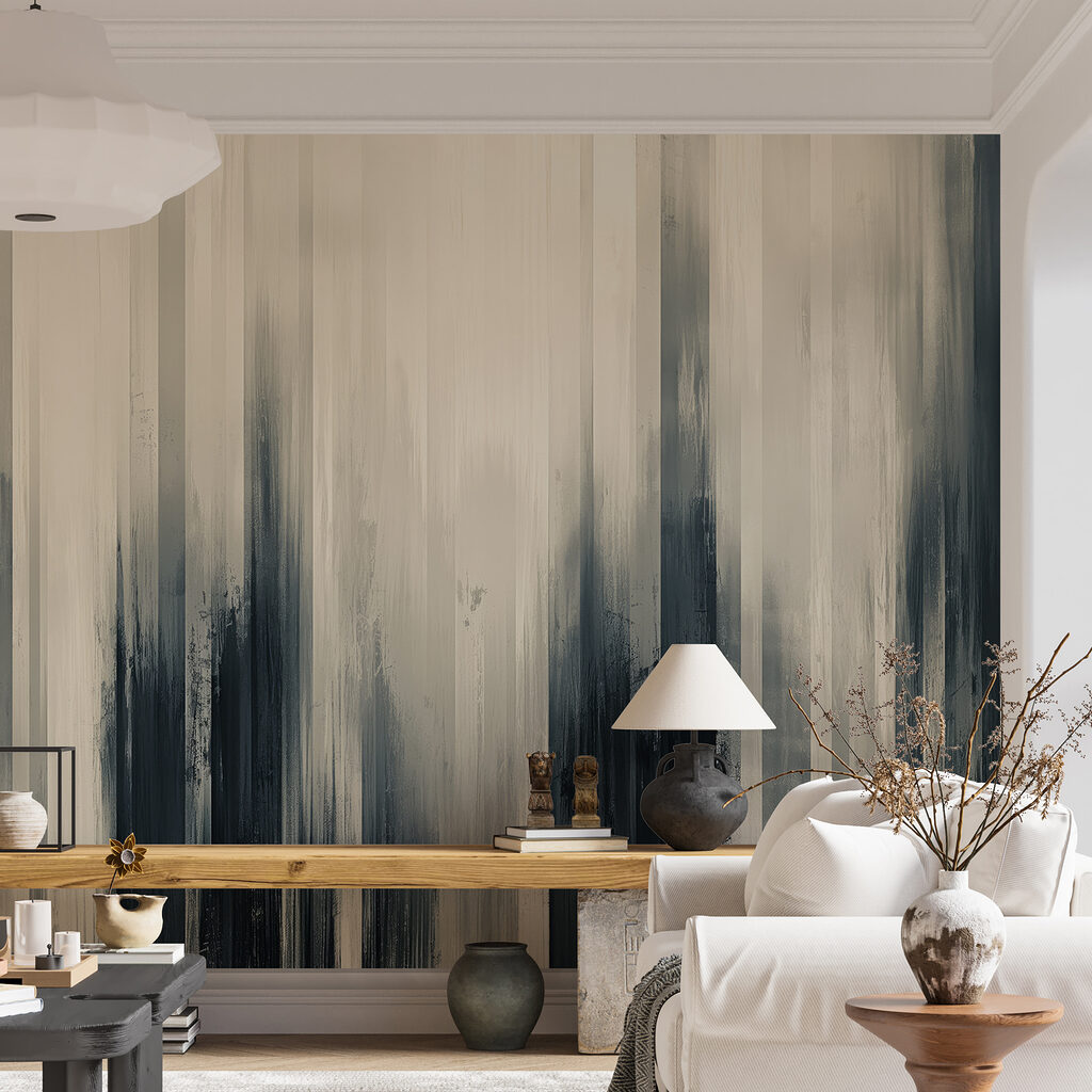 Donkere verfstrepen in licht — interieur 2