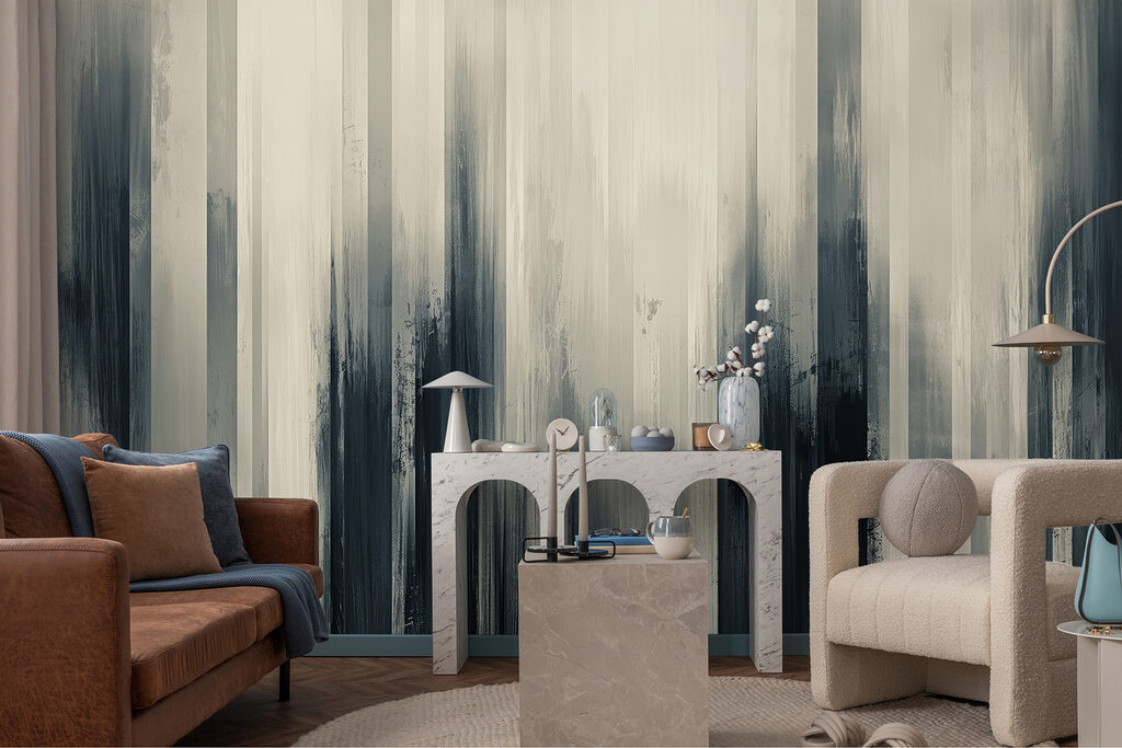 Donkere verfstrepen in licht — interieur 3