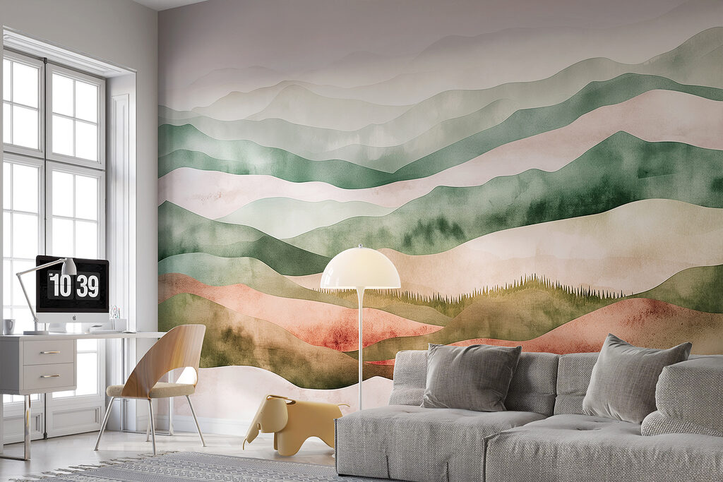 Landschap van heuvels met bomen — interieur 3