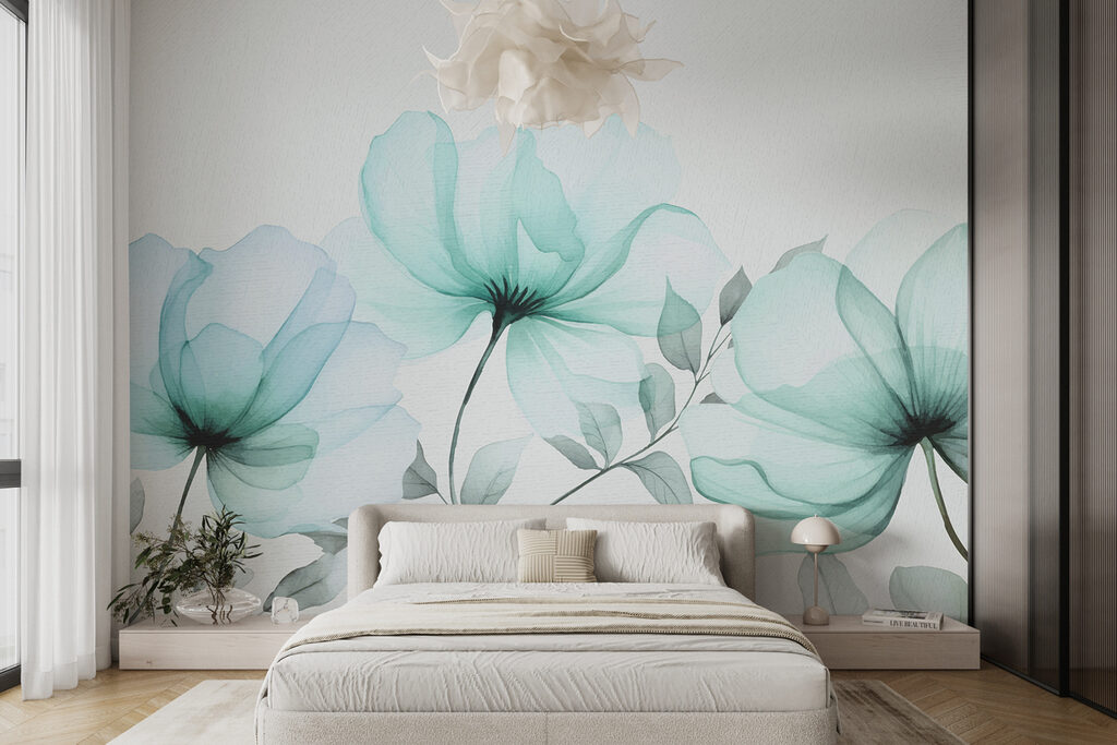Zachte bloemen in rustige tinten in een interieur