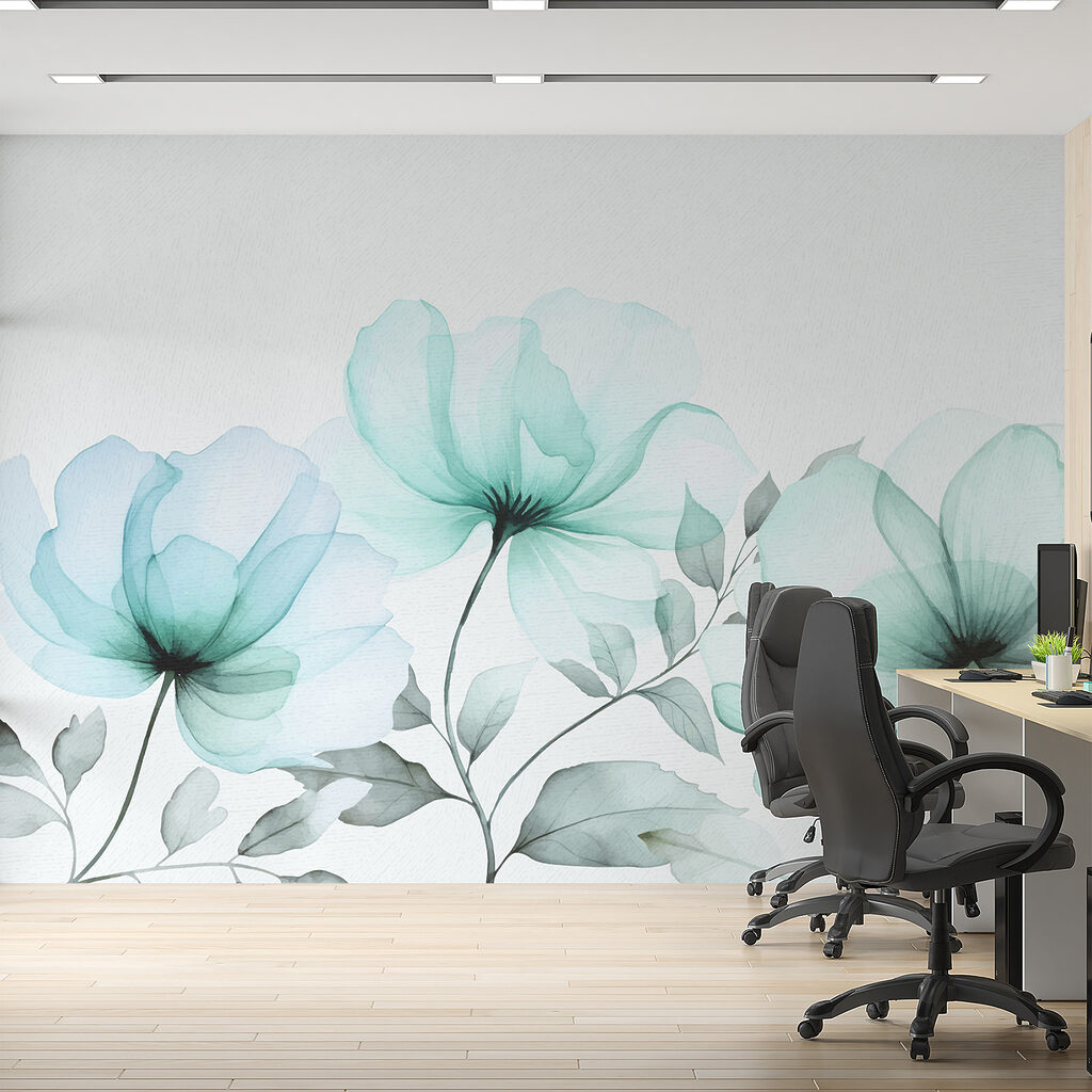 Open bloemen op takken — interieur 2