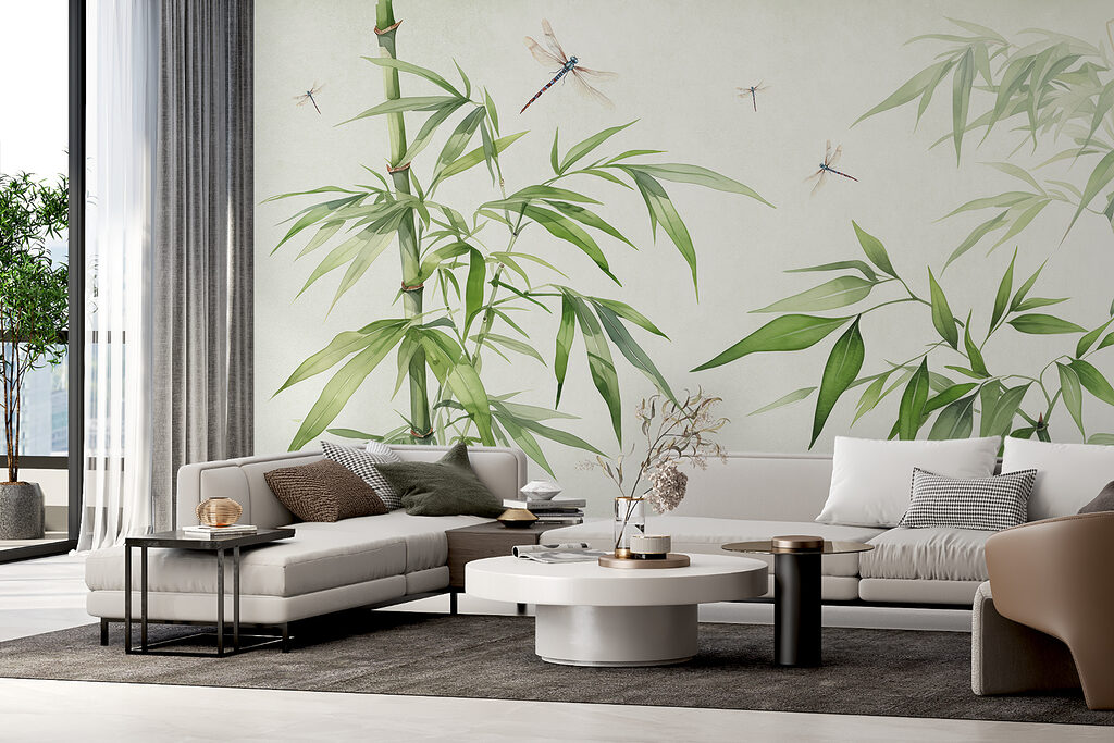 Libellen tussen groene bamboe — interieur 1
