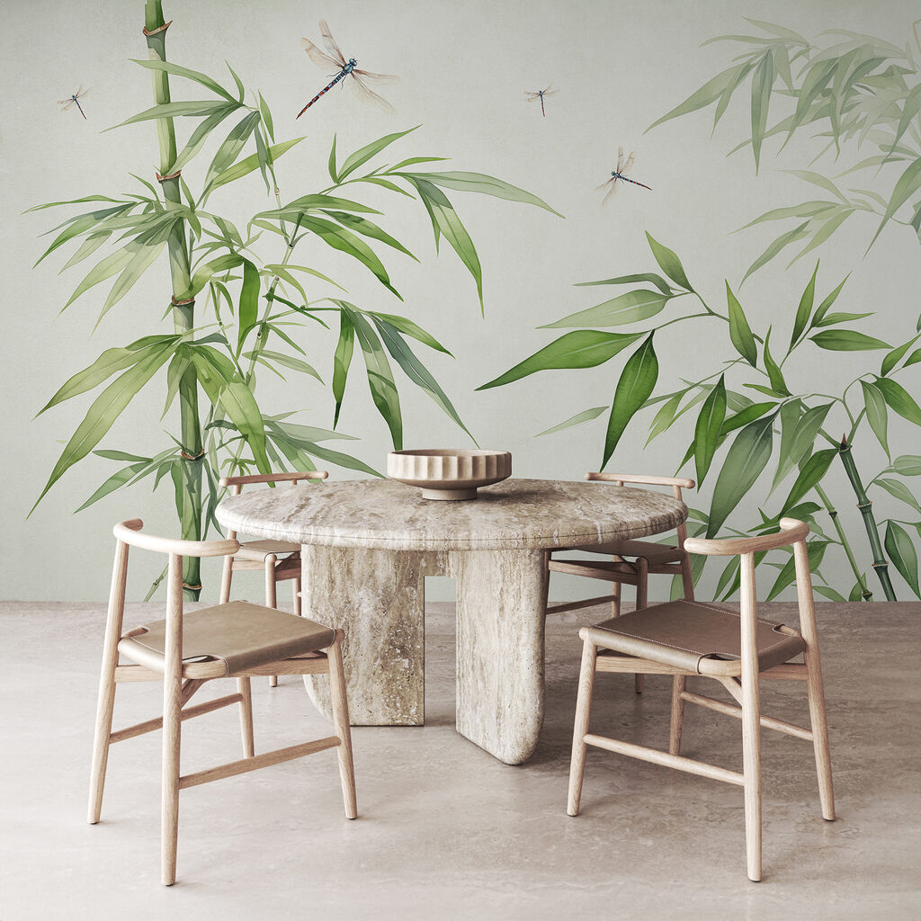 Libellen tussen groene bamboe — interieur 2