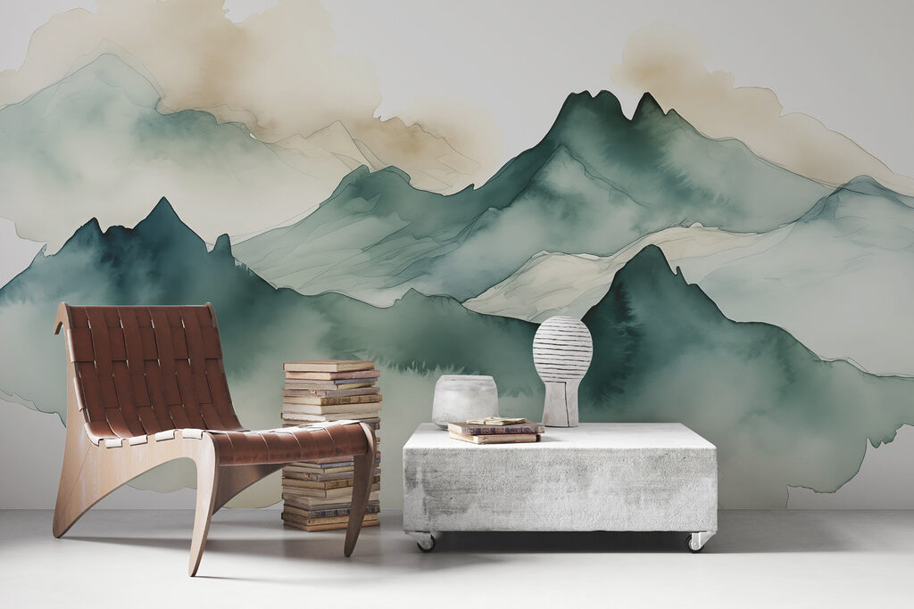 Groene pieken in inktnevel — interieur 2