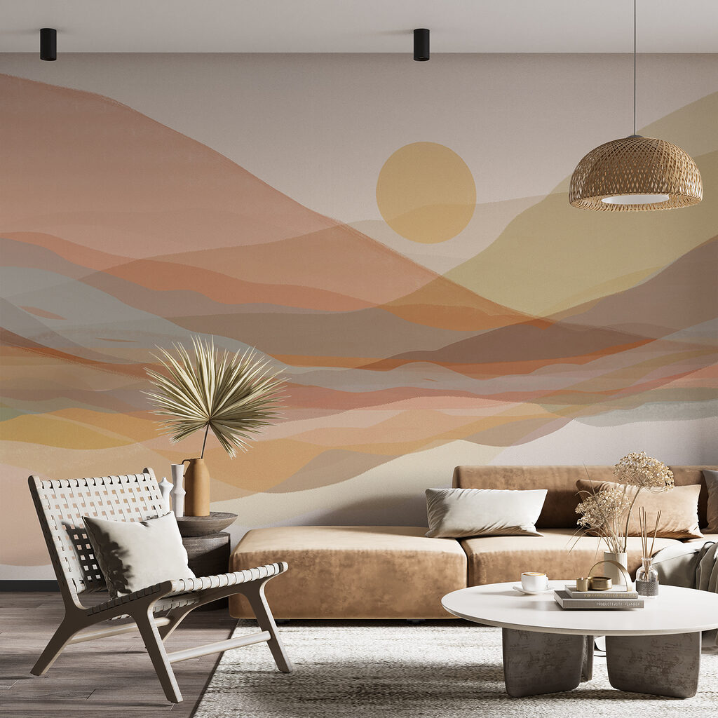 Zon boven doorschijnende heuvels — interieur 2