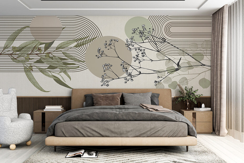 Botanisch ontwerp met abstracte elementen — interieur 2