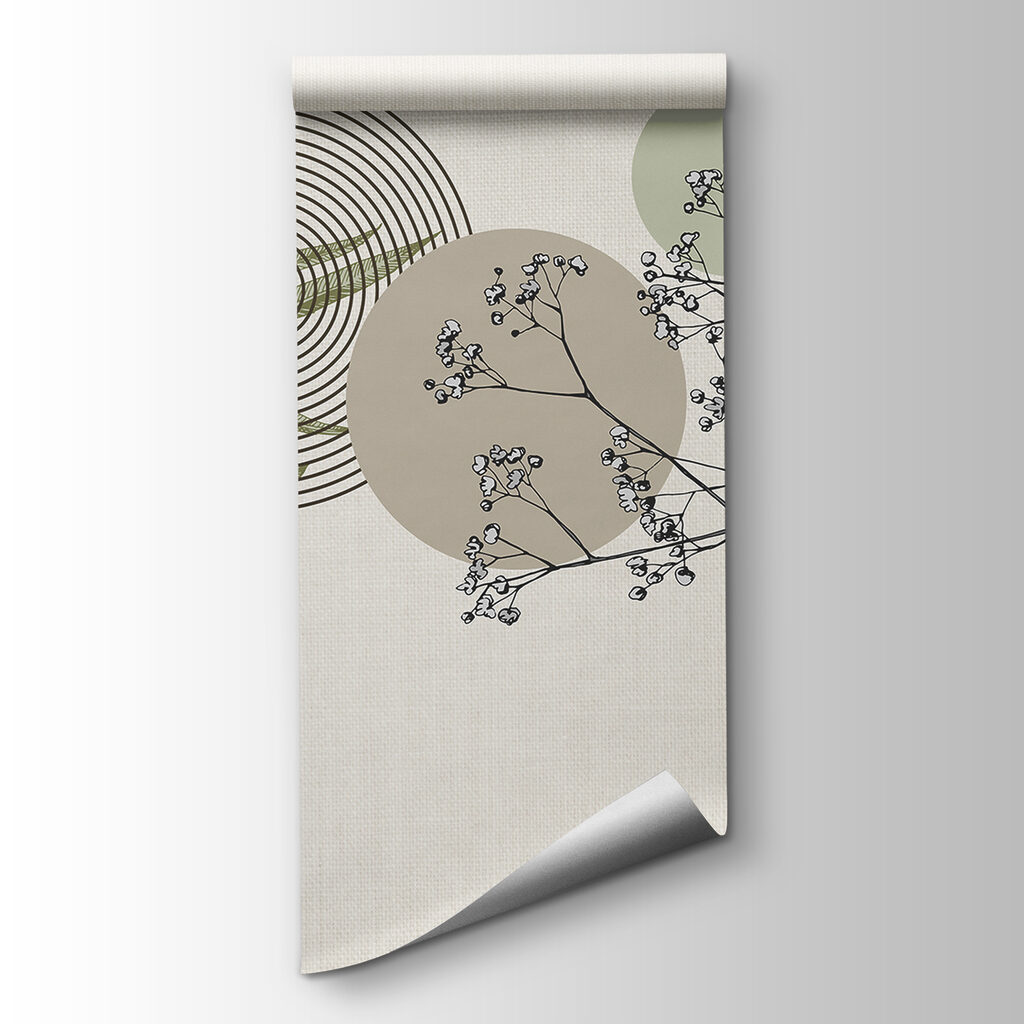 Botanisch ontwerp met abstracte elementen — productweergave