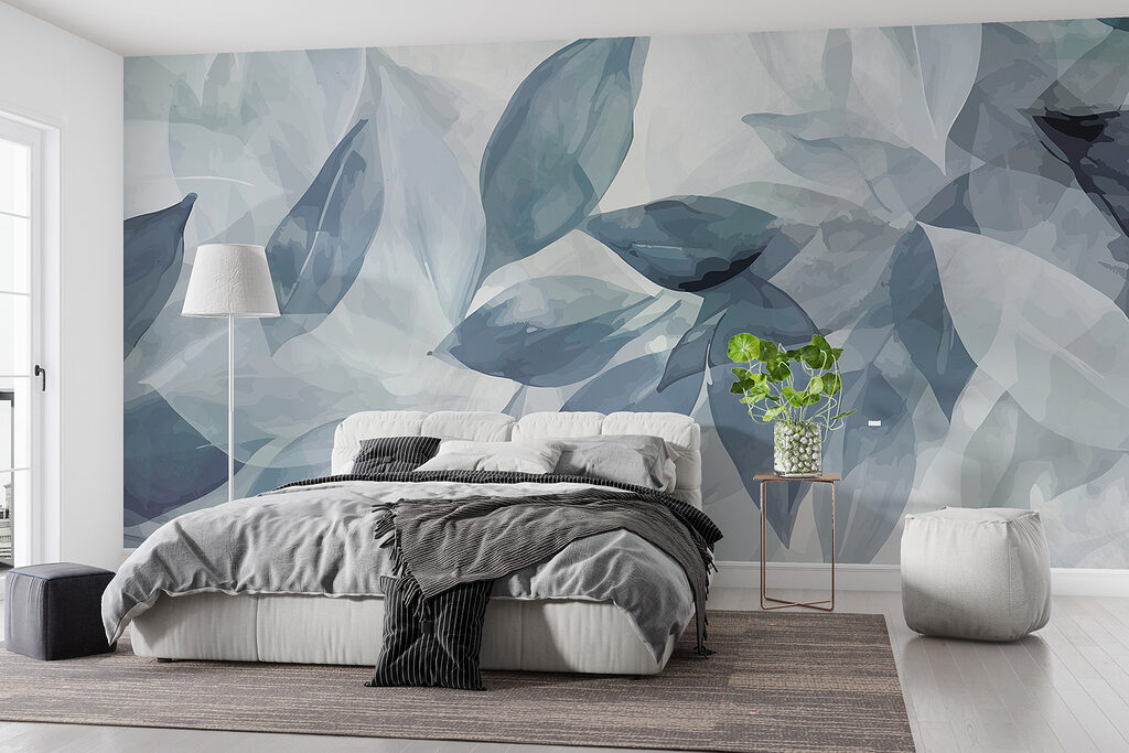 Zachte, rustige bladeren in koele tinten — interieur 2