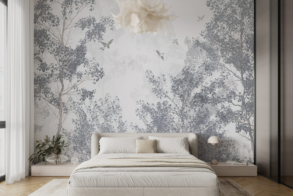 Vogels boven de bomen — interieur 1