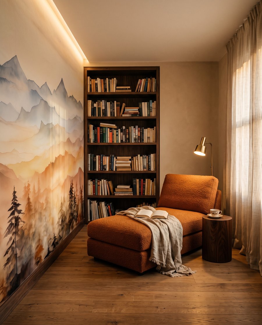 Gouden ochtend tussen boslagen — interieur 4