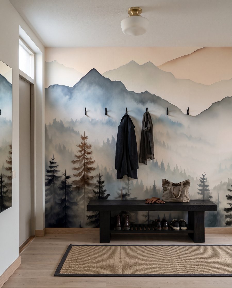 Dennen onder zalmroze toppen — interieur 5
