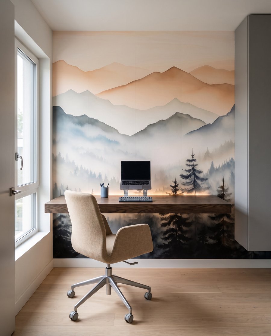 Dennen onder zalmroze toppen — interieur 8