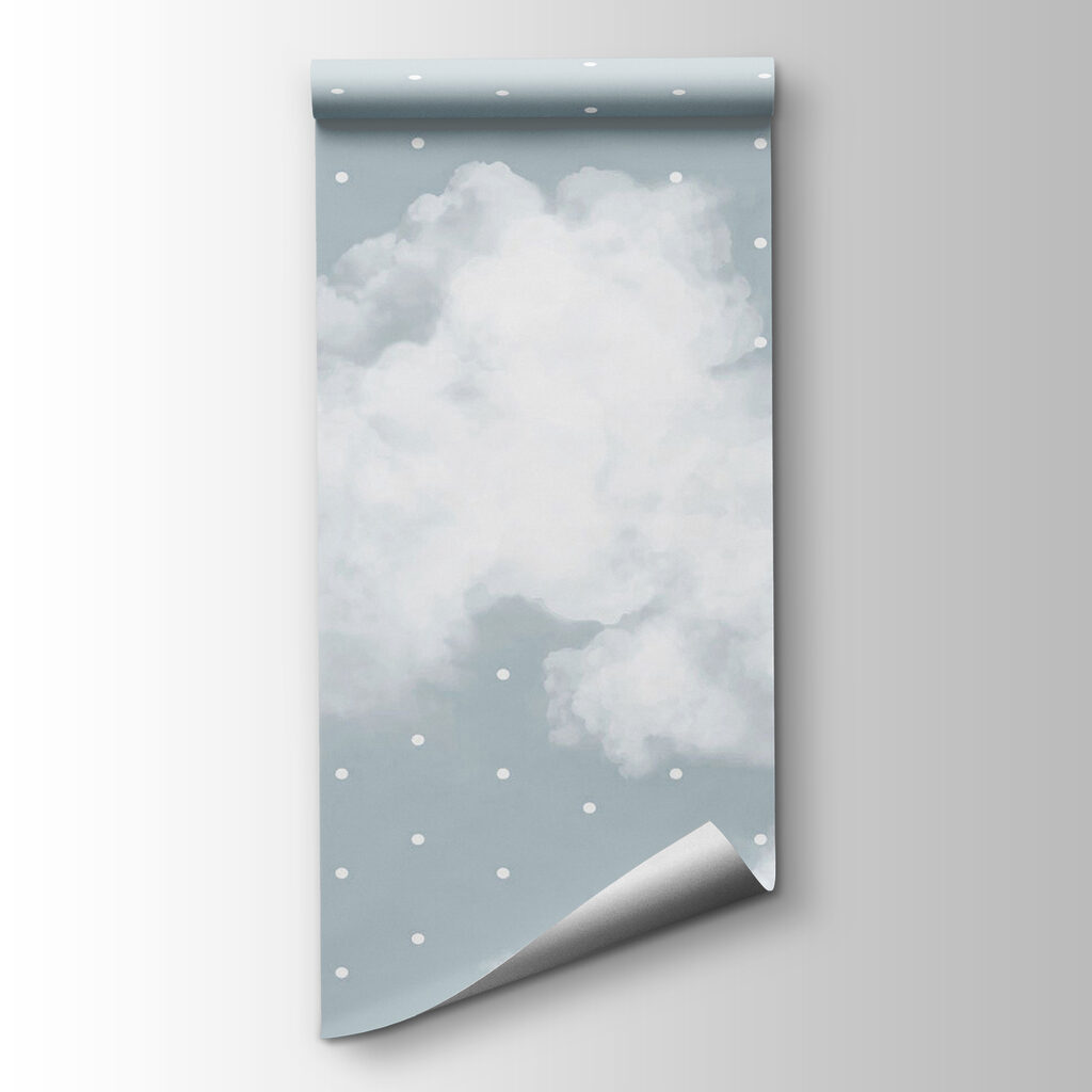 Witte wolken met stipjes — productweergave