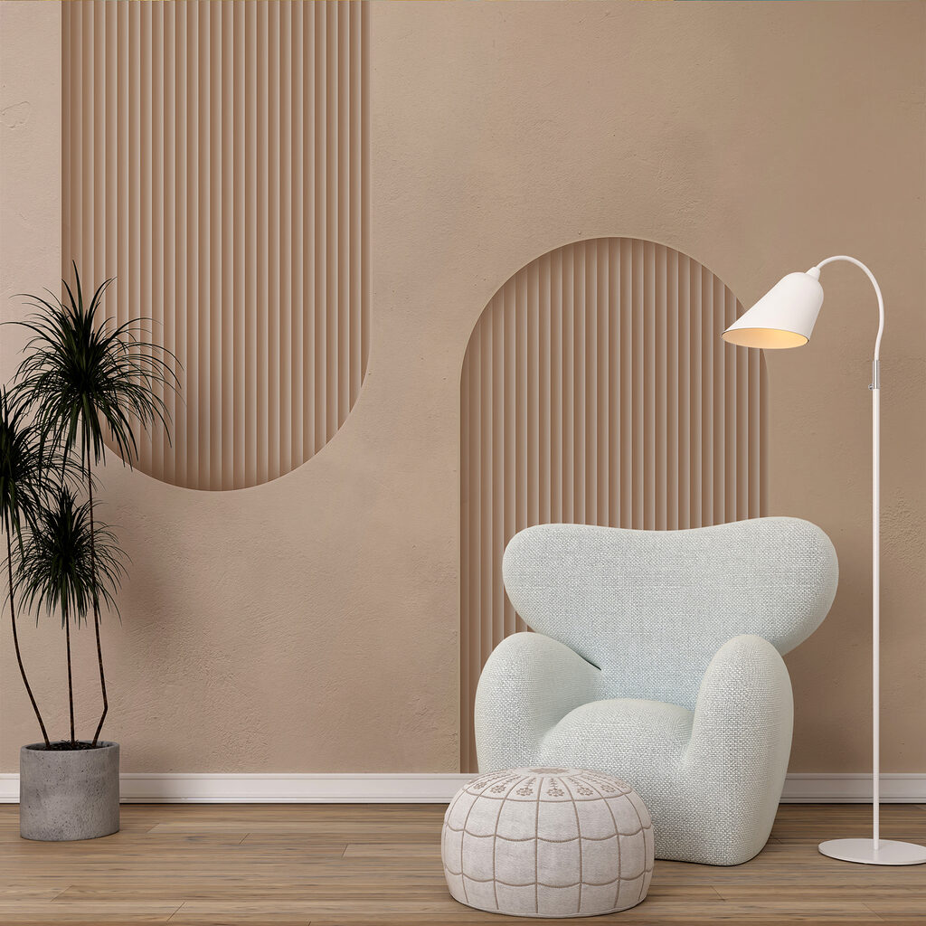 Twee geribbelde ronde banen — interieur 1