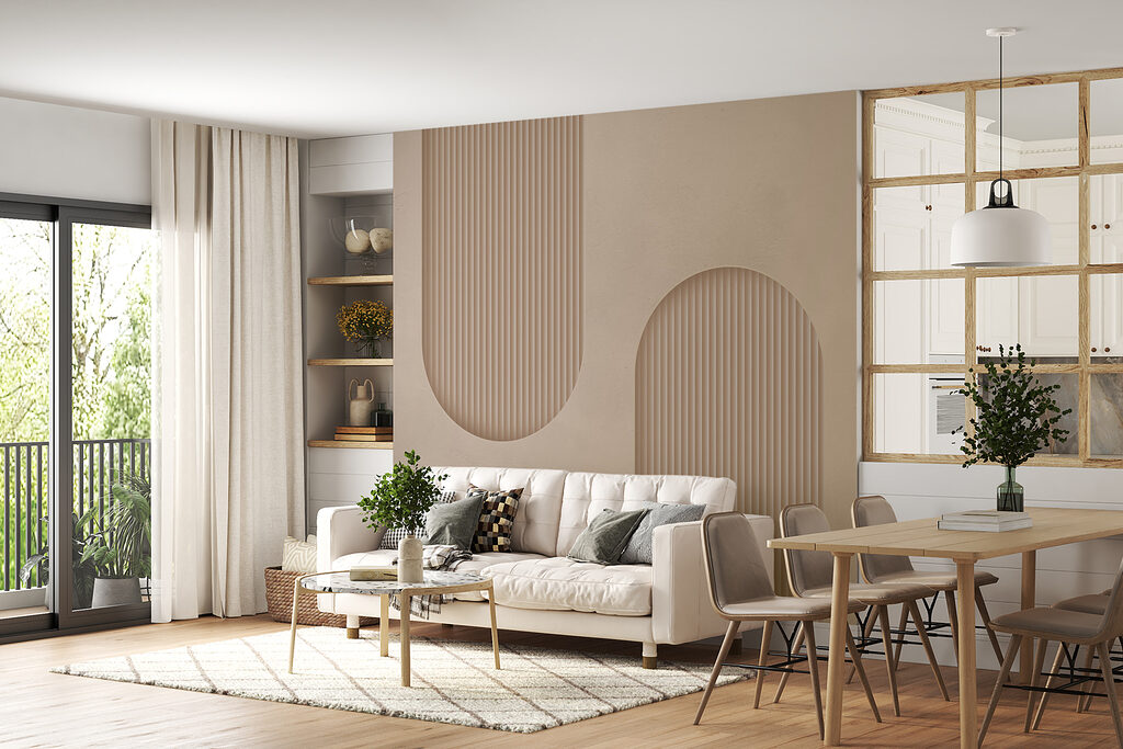 Twee geribbelde ronde banen — interieur 2