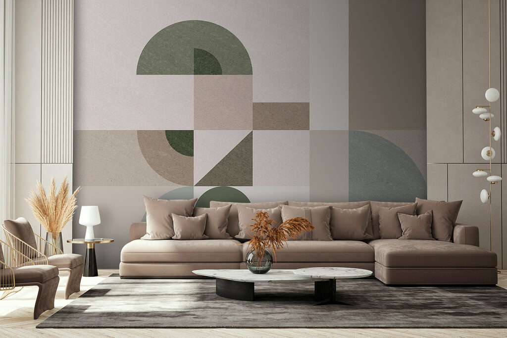 Groene rondingen tussen zandvlakken — interieur 2