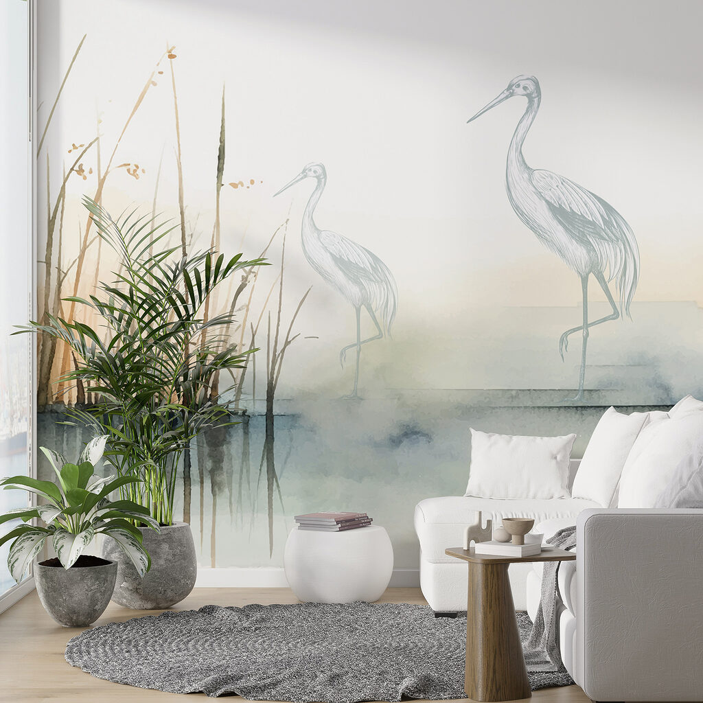 Reigers langs de rietkant — interieur 2