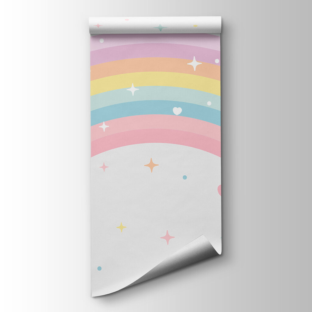 Regenboog met sterrenconfetti — productweergave