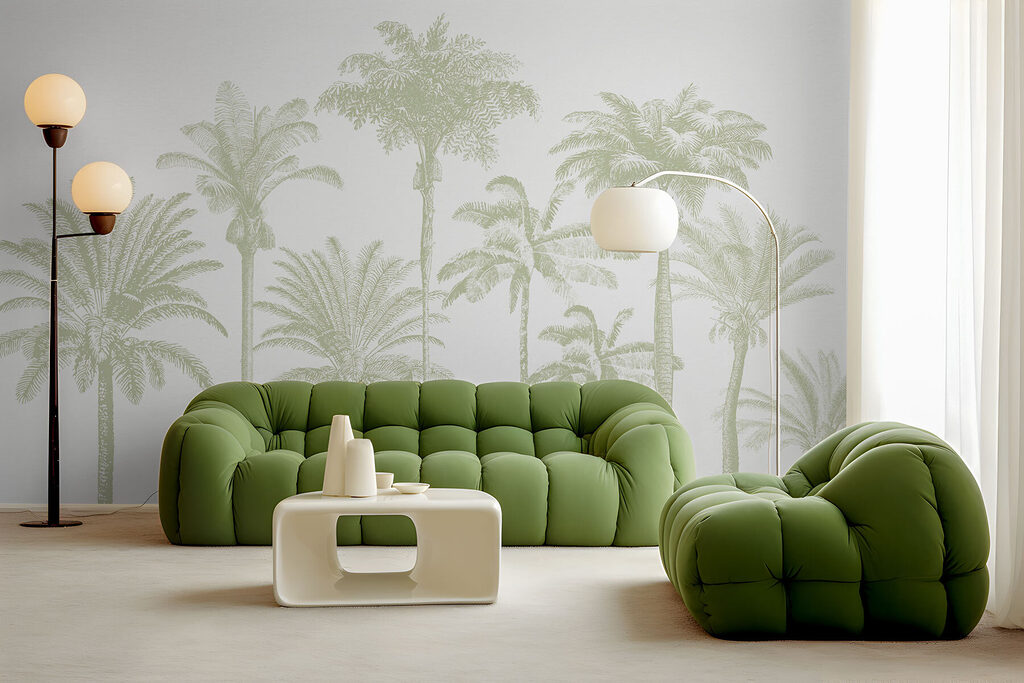 Palmen in fijne lijnen — interieur 1