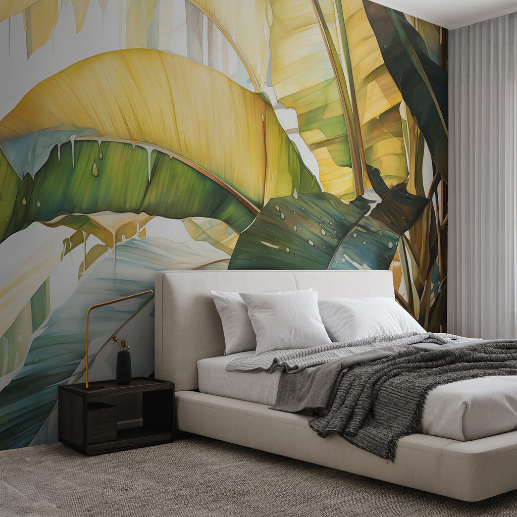 Groene bladeren in zonlicht — interieur 1