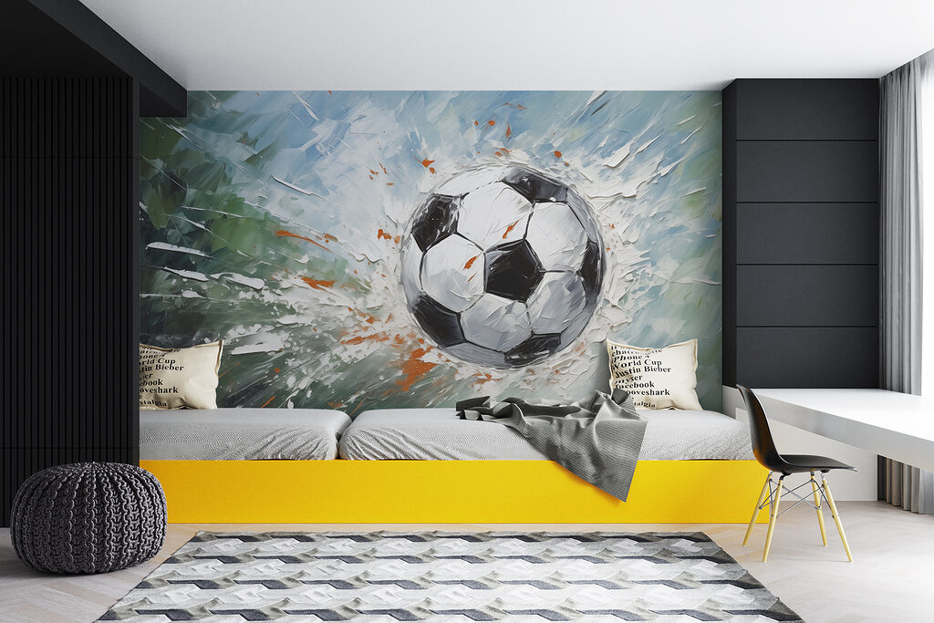 Voetbal in een verfstorm — interieur 2