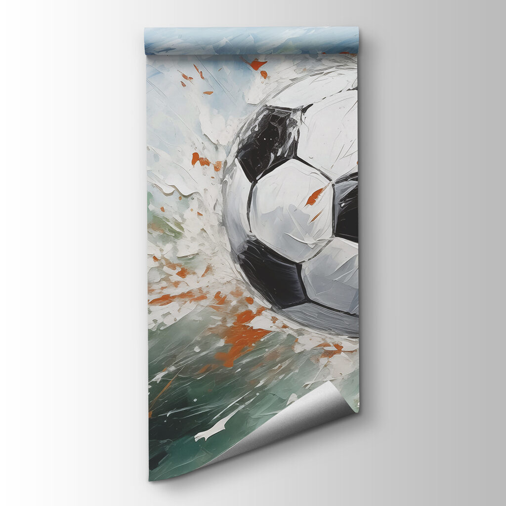 Voetbal in een verfstorm — productweergave