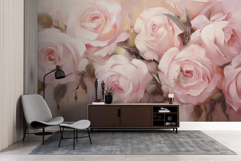 Rozen in zacht penseellicht — interieur 2